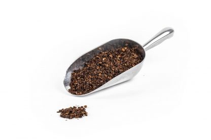 192149 - Coffee Bean Kibble 0-4mm in stainless steel scoop