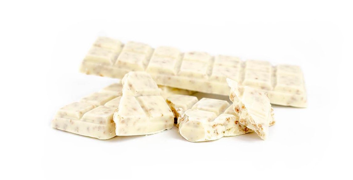 Spicy Ginger Soft Crunch inside White Chocolate bar (broken into pieces)